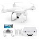 Potensic Drone GPS T25 FPV Hélicoptère Caméra 120° Grand Angle Réglable HD 2K Télécommande 9-axe Gyro Fonction ( Deux Batterie+Valise de Transport)