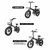 Velo Electrique VTT Fat Bike 26 Pouces Pliant Double Batterie Montagne Ebike pour Homme Femme (Noir-Vert)