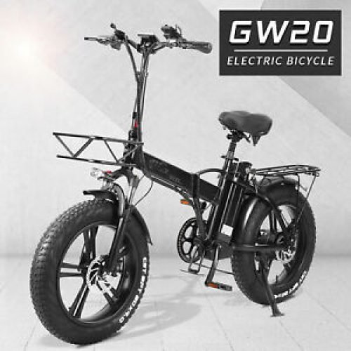 Velo Electrique VTT Fat Bike 26 Pouces Pliant Double Batterie Montagne Ebike pour Homme Femme (Noir-Vert)